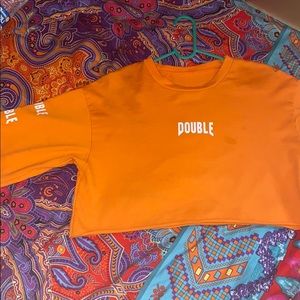 Orange crop top